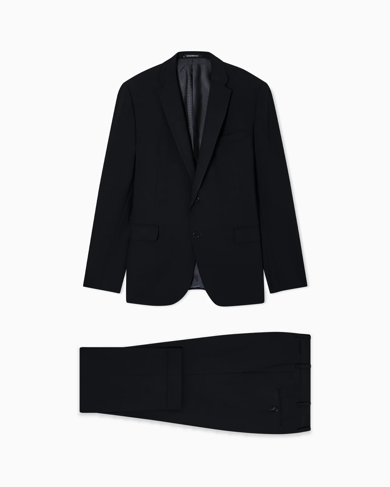 SINGLE-BREASTED SUIT IN TWO-WAY STRETCH, TROPICAL LIGHT WOOL CANVAS - 1