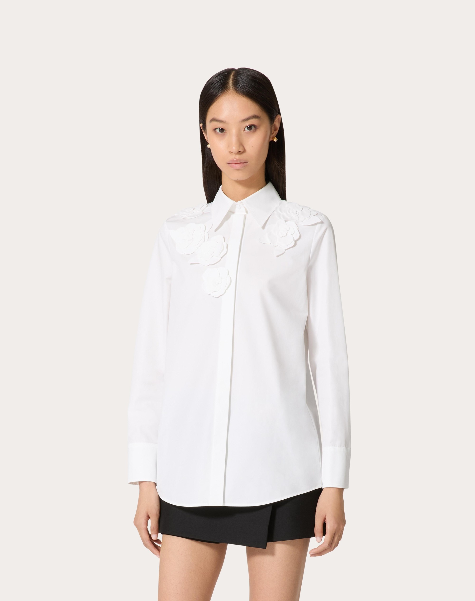 EMBROIDERED COMPACT POPELINE SHIRT - 3