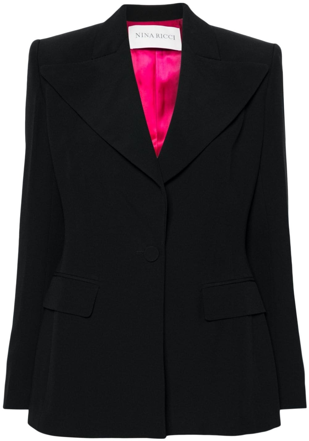 wide-lapels single-breasted blazer - 1