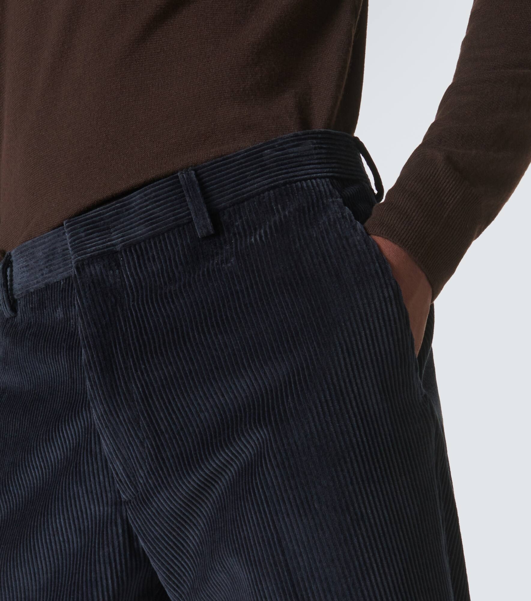Cotton corduroy straight pants - 5
