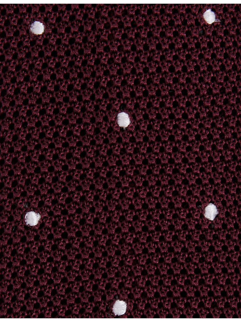 REISS Punto spot-embroidered silk tie outlook