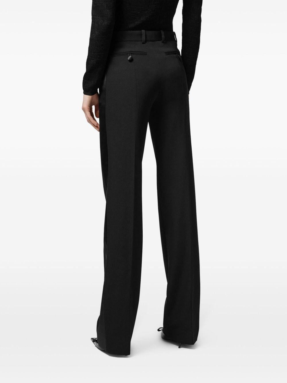 straight-leg virgin wool trousers - 4