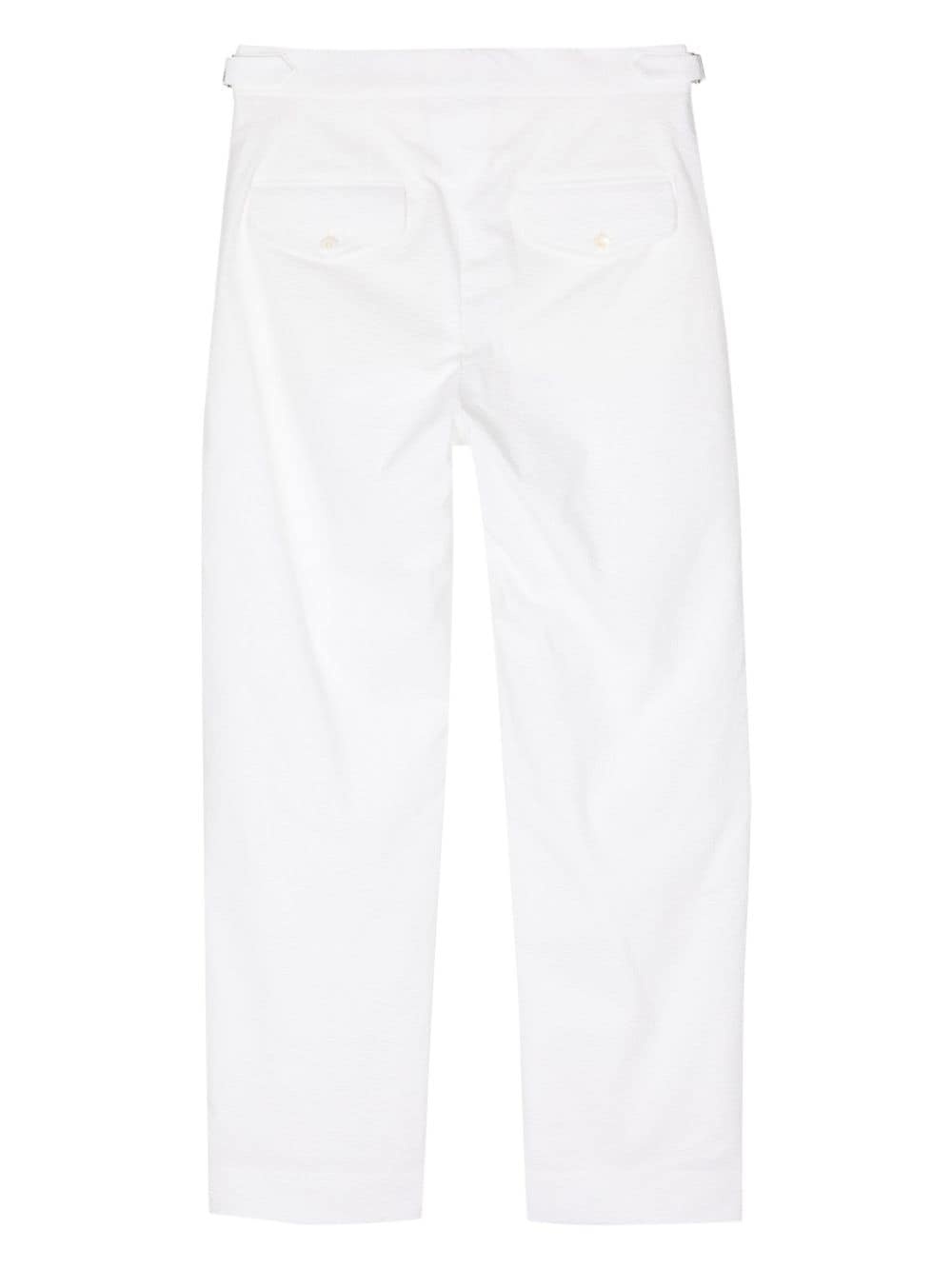 straight-leg cotton trousers - 2