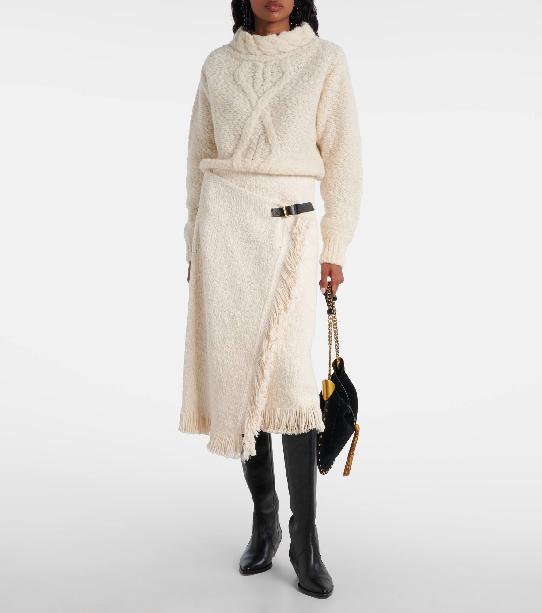 Romane cable-knit turtleneck sweater - 2