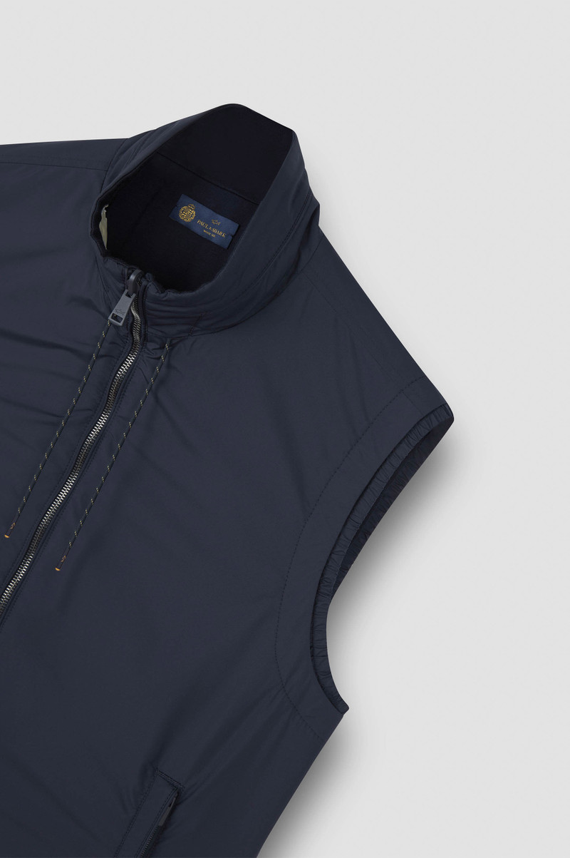 REVERSIBLE GILET IN WOOL, SILK, AND MICROFIBER 5