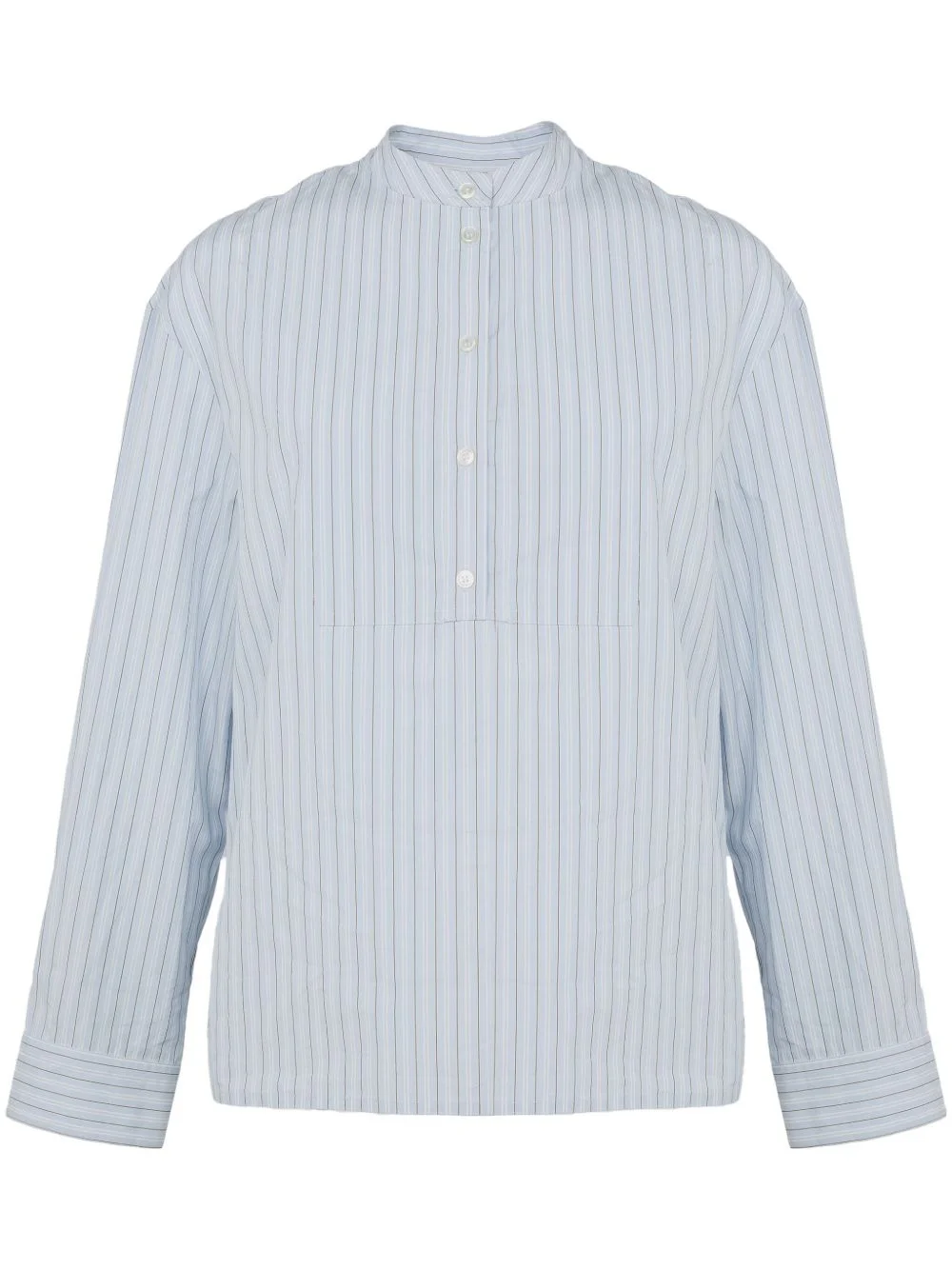 striped cotton poplin blouse - 1