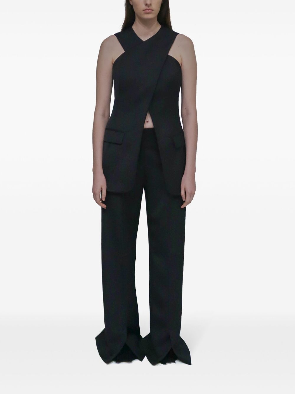 tailored cross-front top - 2