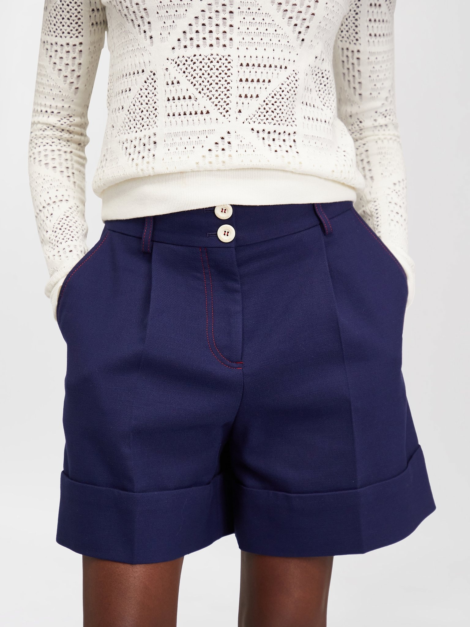 CUFFED BERMUDA SHORTS - 4