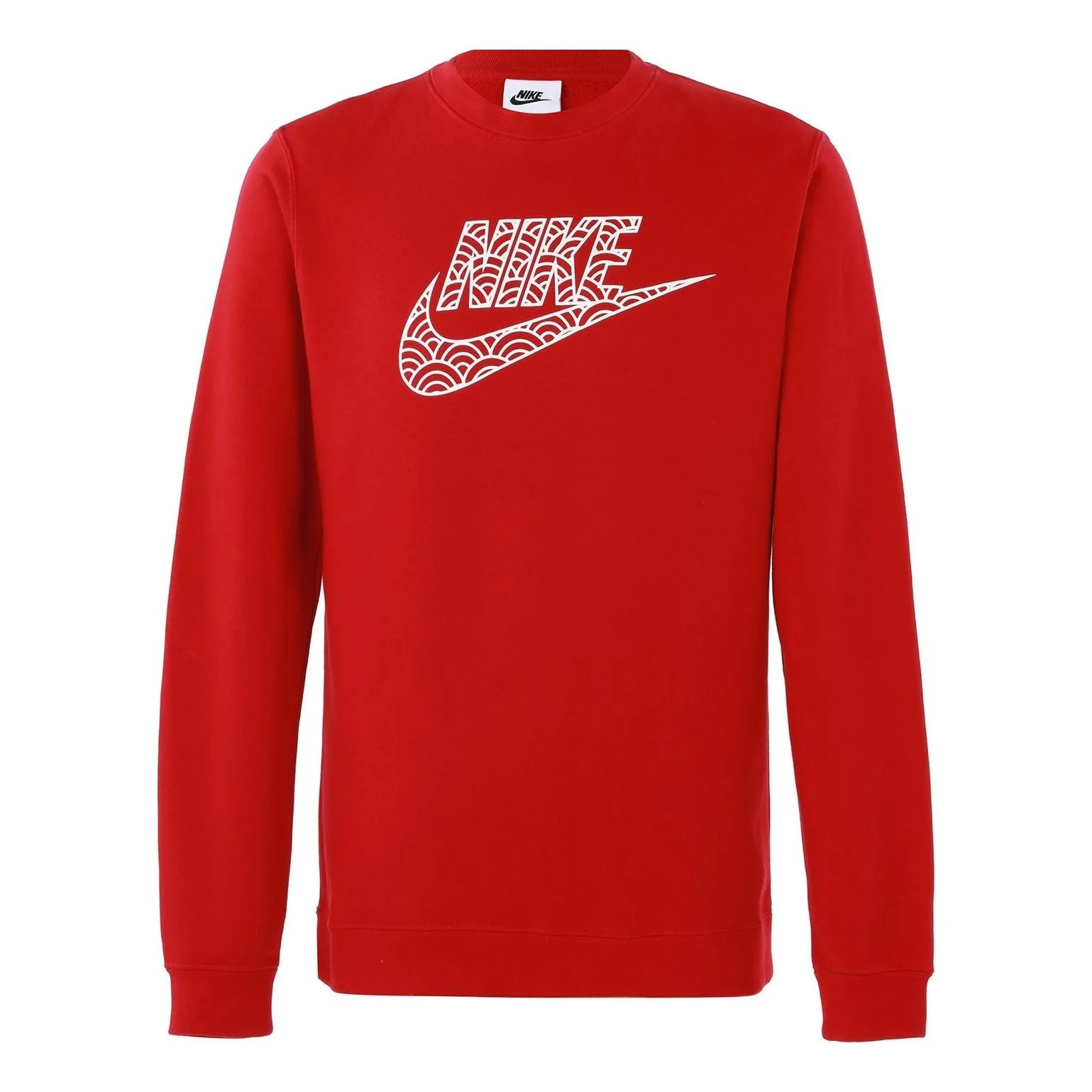 Men's Nike Logo Casual Sports Round Neck Pullover Red DR7829-687 - 1