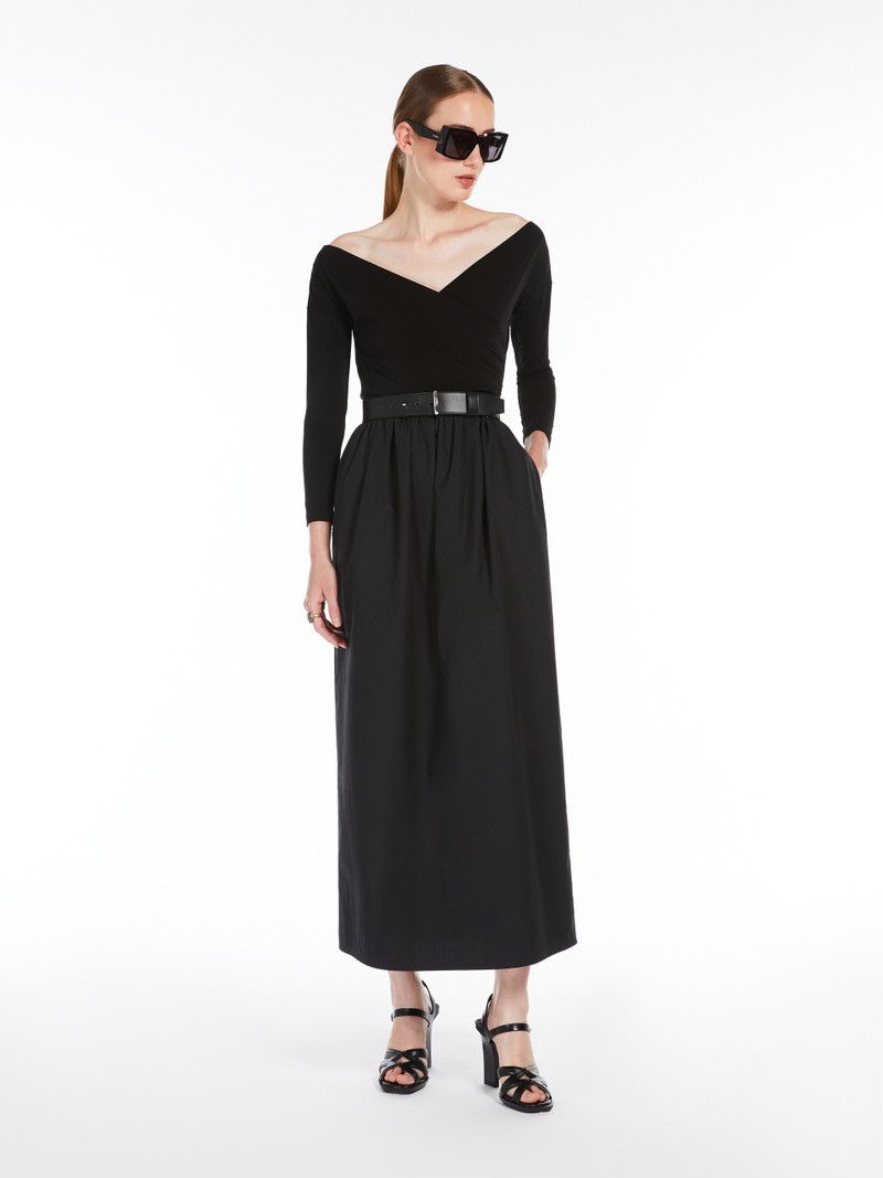 Max Mara KAISER Cotton poplin and jersey dress outlook