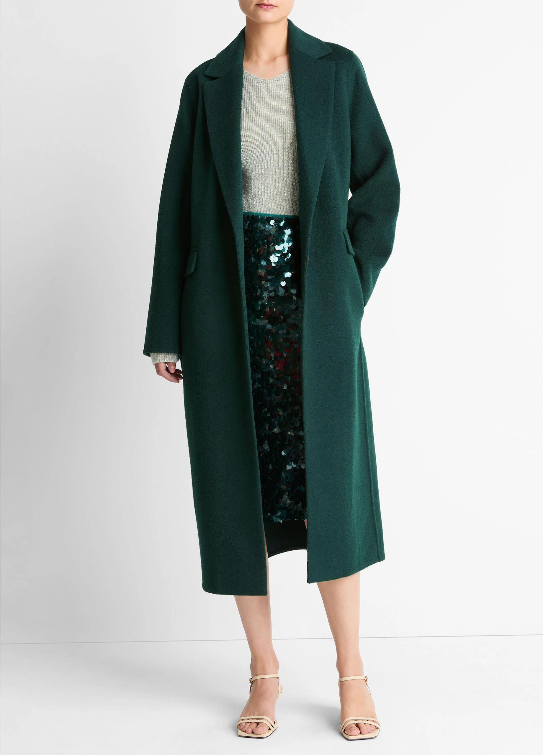 Wool-Blend Single-Breasted Coat - 1