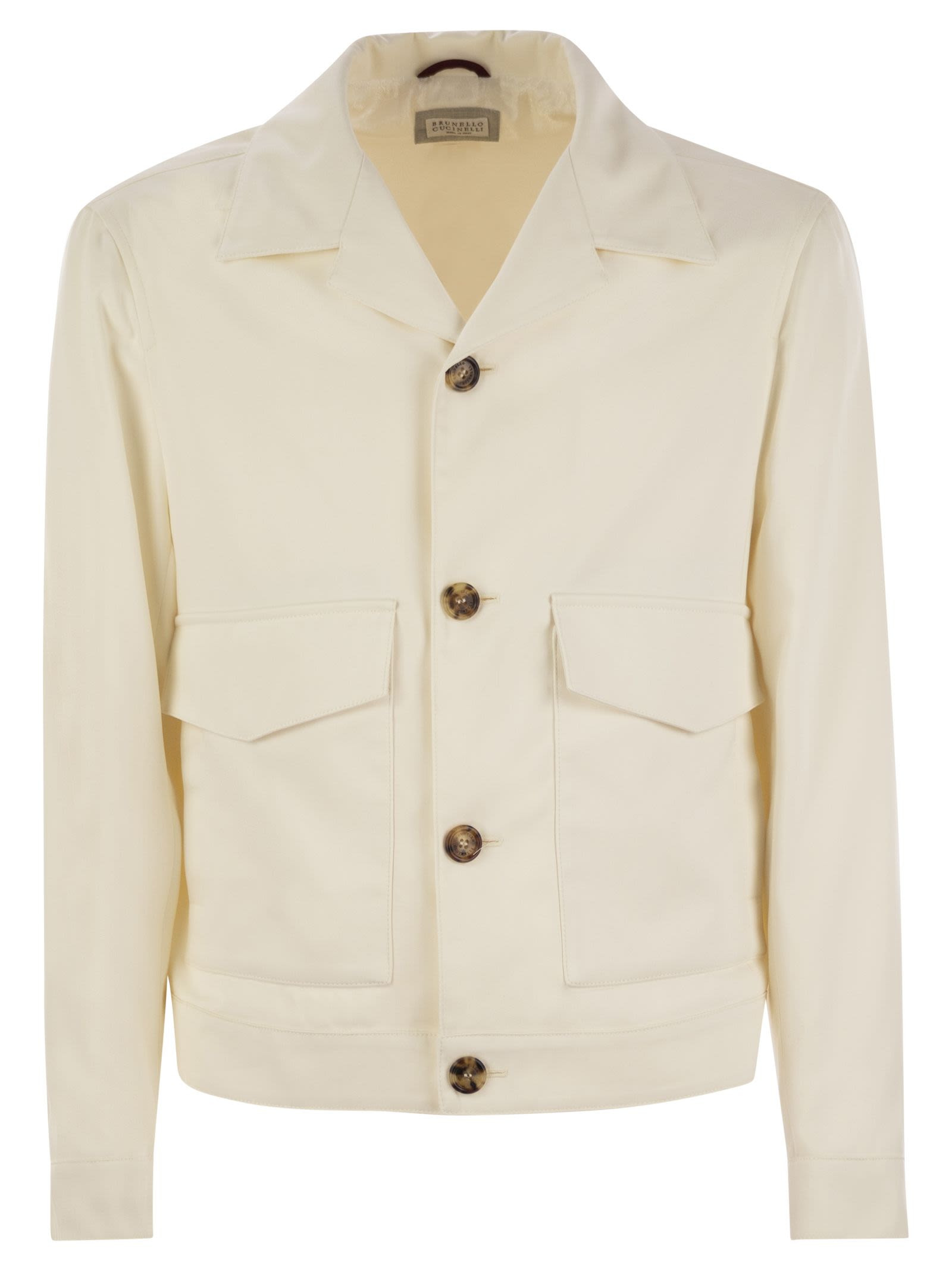 Brunello Cucinelli Men Silk Outerwear With Patch Pockets - 1