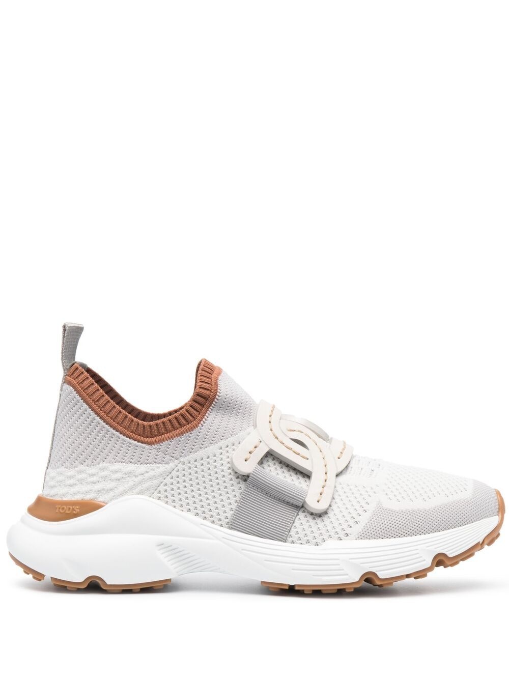 panelled low-top sneakers - 1