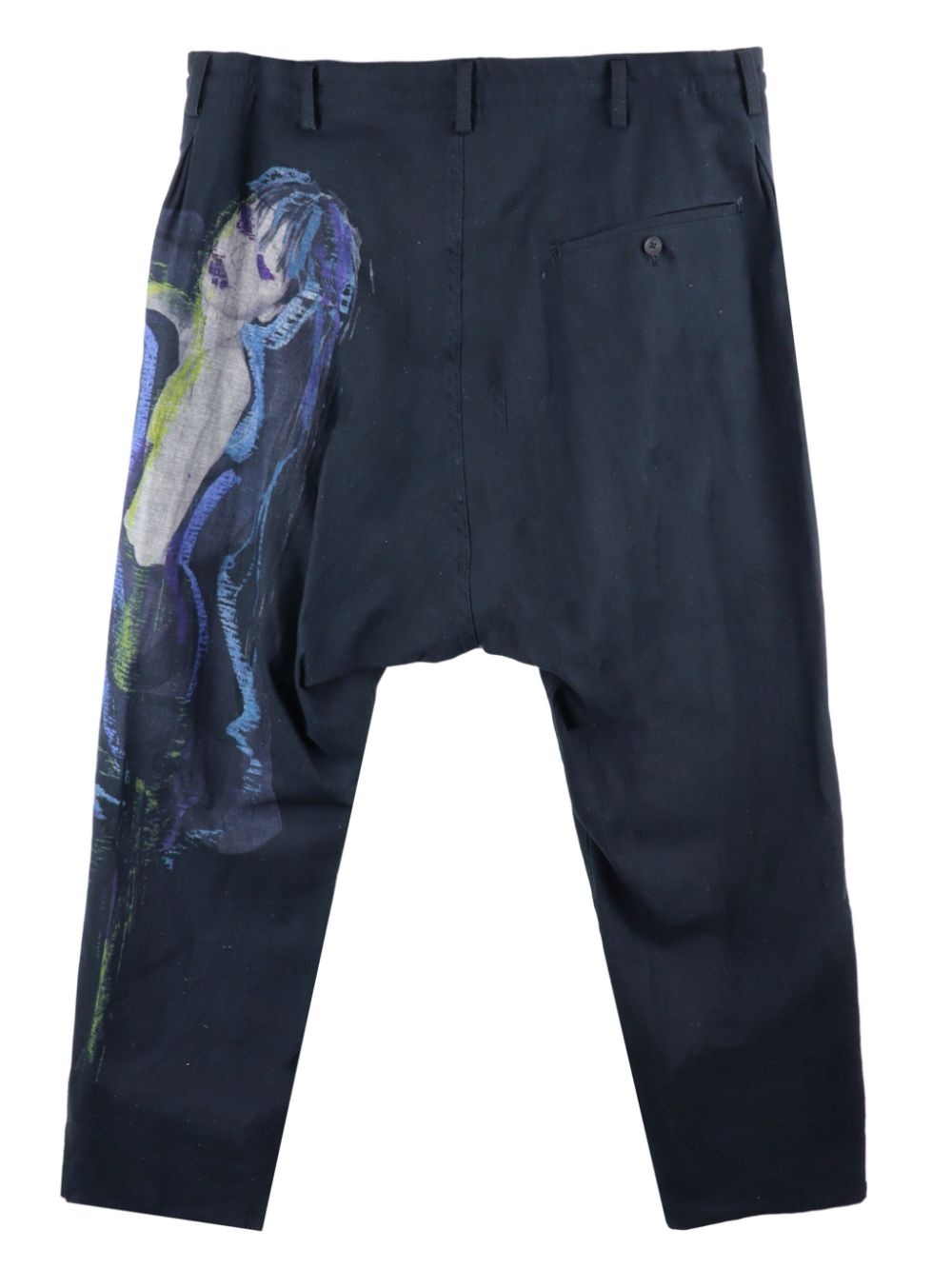 printed drop-crotch trousers - 2