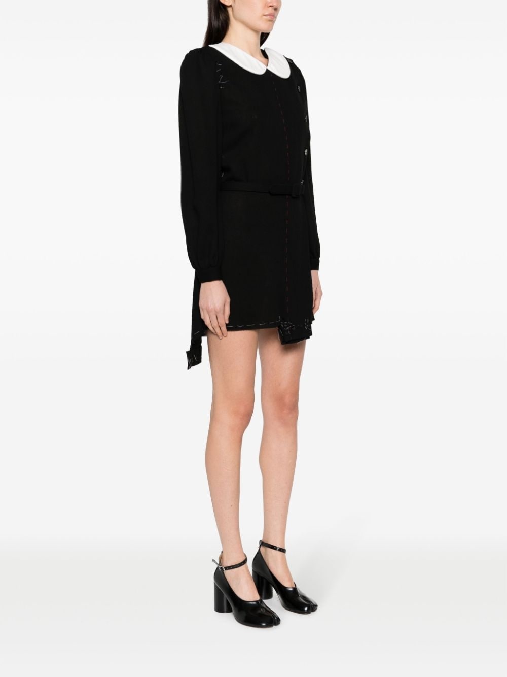 raw-cut wool minidress - 3