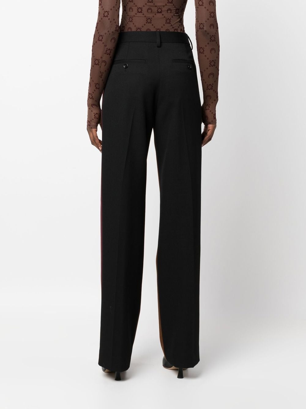 high-waist wool-blend trousers - 4