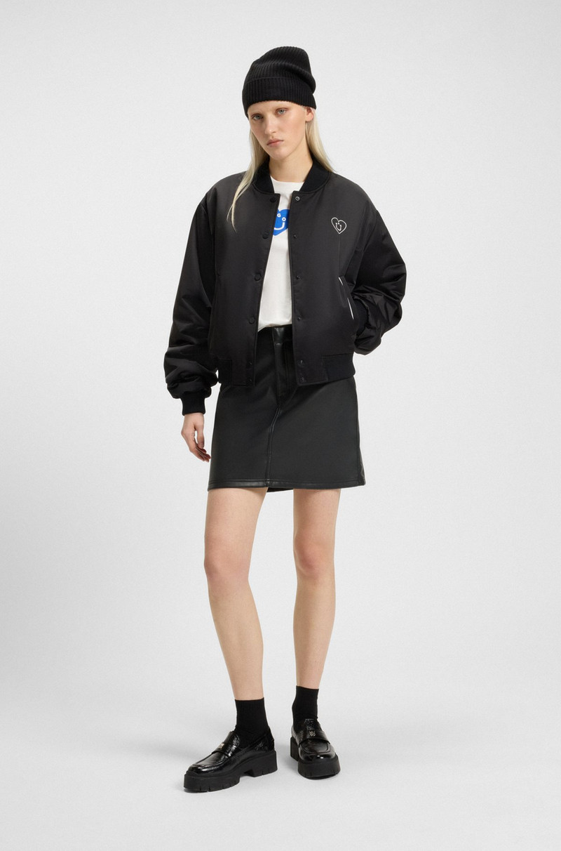 HUGO MINI SKIRT IN FAUX LEATHER outlook