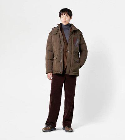 Tod's HOODED DOWN JACKET - BROWN outlook