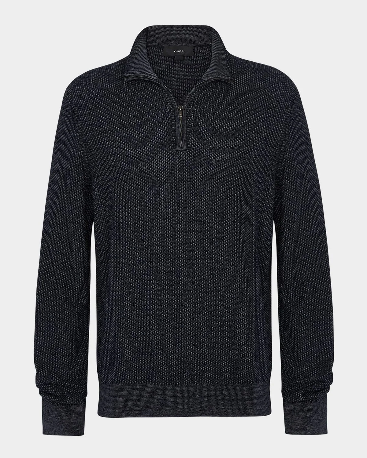 Men's Geometric Jacquard Quarter-Zip Sweater - 1