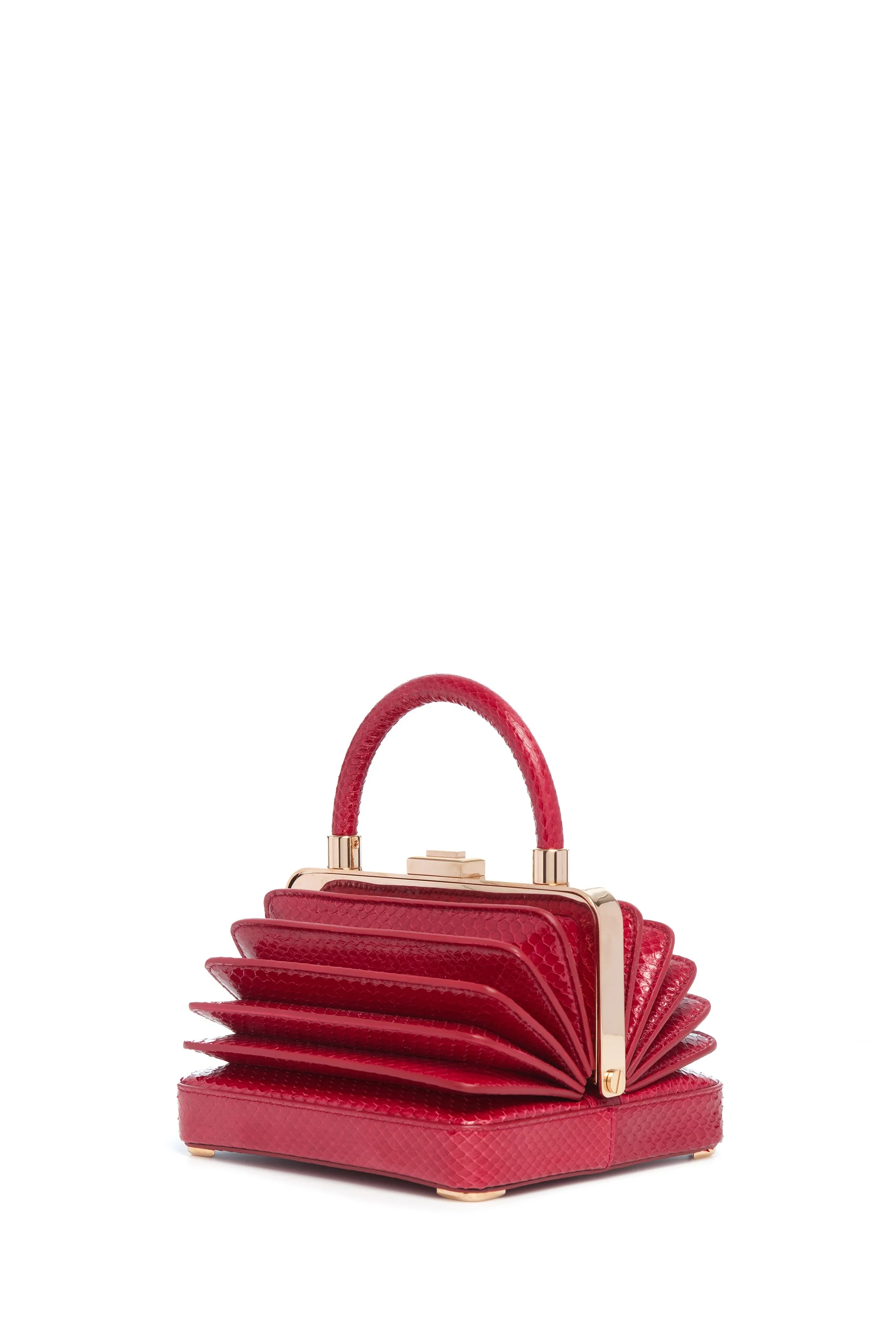 Small Diana Bag in Red Snakeskin - 1