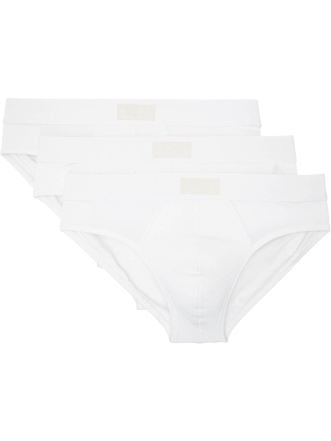 Three-Pack White SKIMS Cotton Briefs - 1