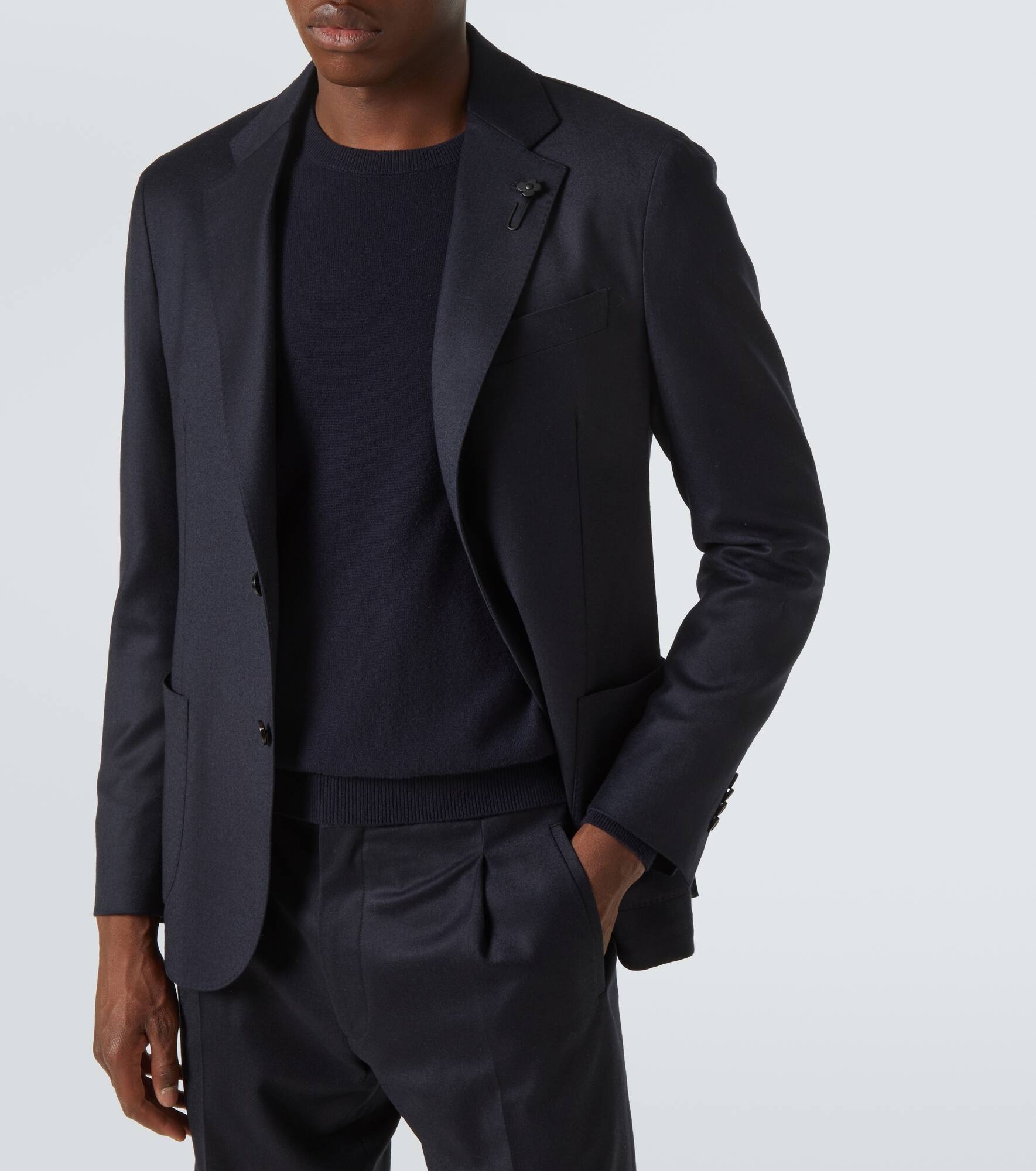 Wool and cashmere blazer - 5