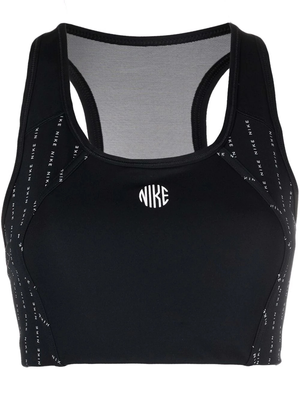 logo-print cropped sports bra - 1