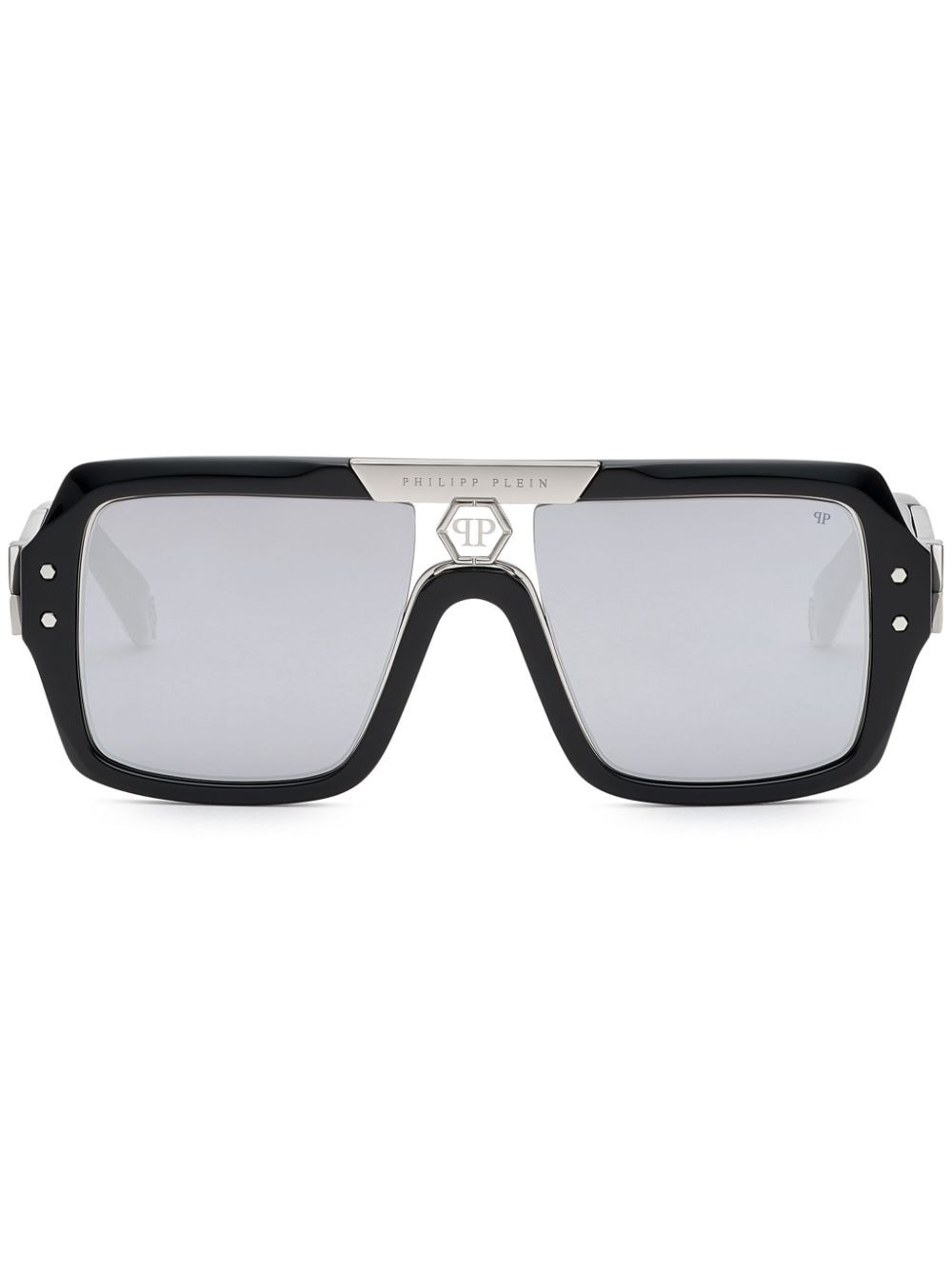 Square logo-print sunglasses - 1