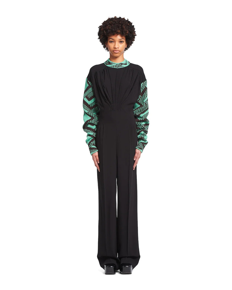 Prada Sablé jumpsuit with jacquard details outlook