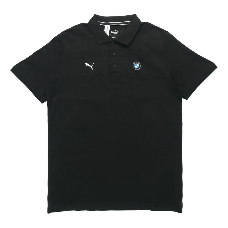 PUMA x BMW Motorsport Striped Polo Shirt 'Black White' 598005-01 1