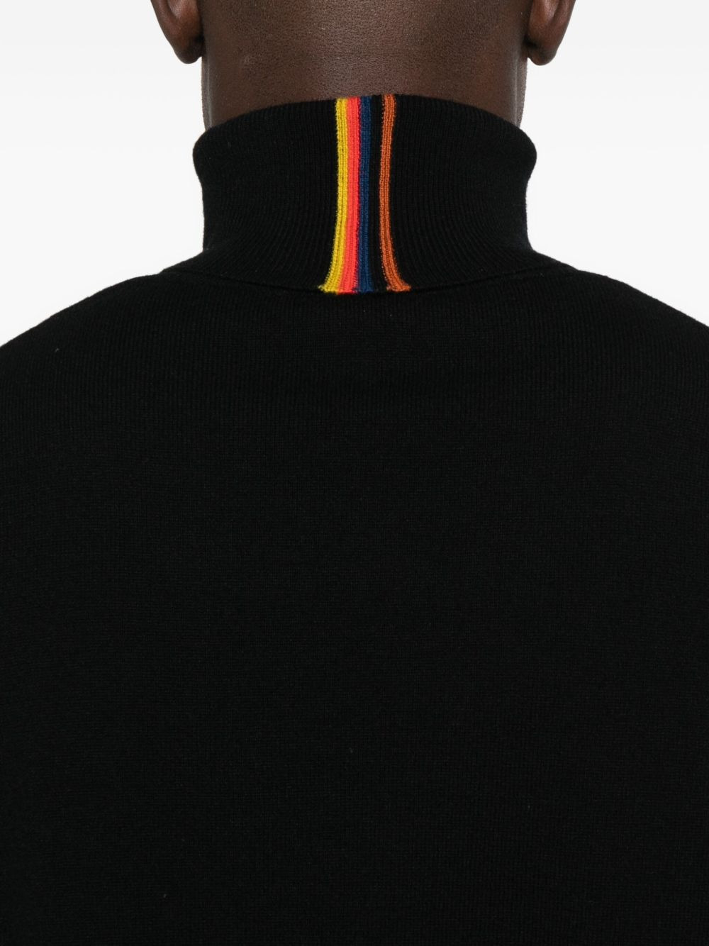 stripe-detail turtleneck sweater - 5