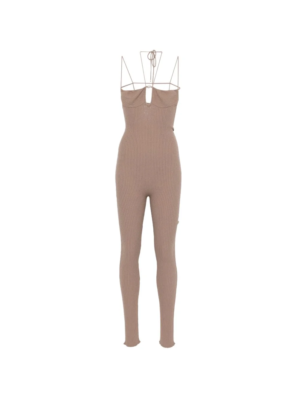 cut-out ribbed jumpsuit - 1