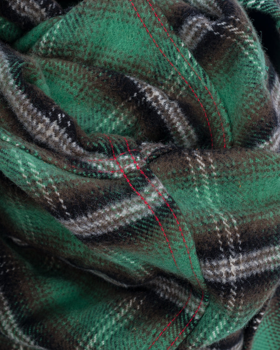 IHSH-405-GRN 12oz Ultra Heavy Flannel Check Western Shirt - Green - 11