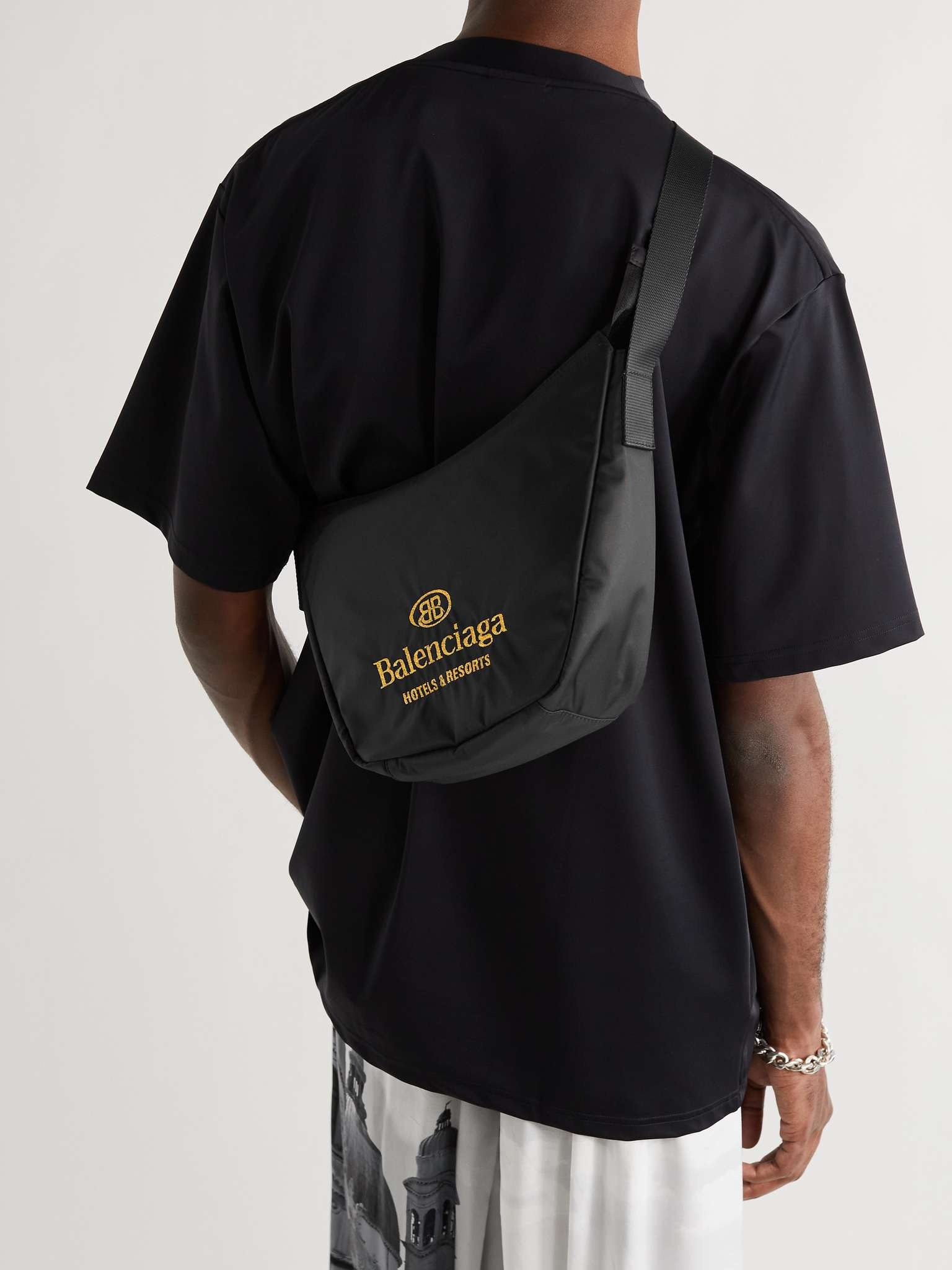 Logo-Embroidered Shell Messenger Bag - 2