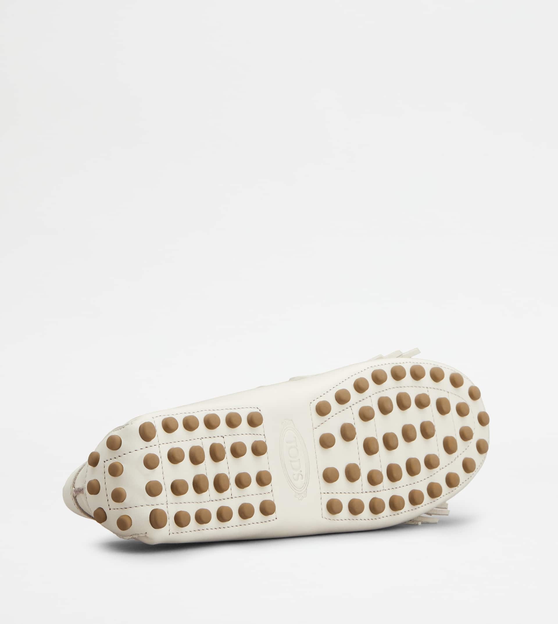 GOMMINO DRIVING SHOES IN LEATHER - WHITE - 4