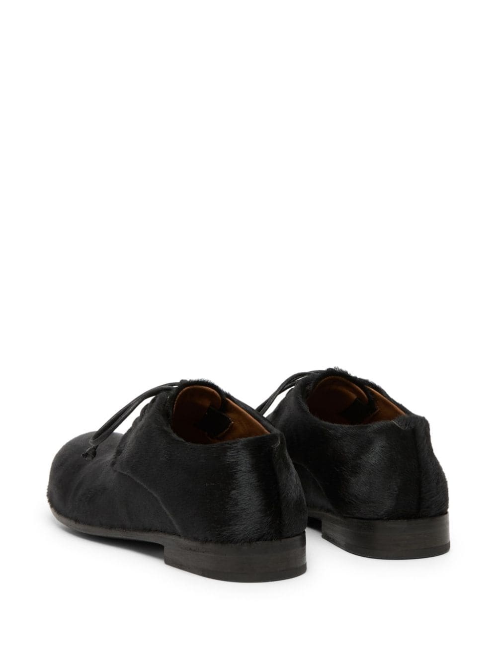calf hair leather derby shoes - 3