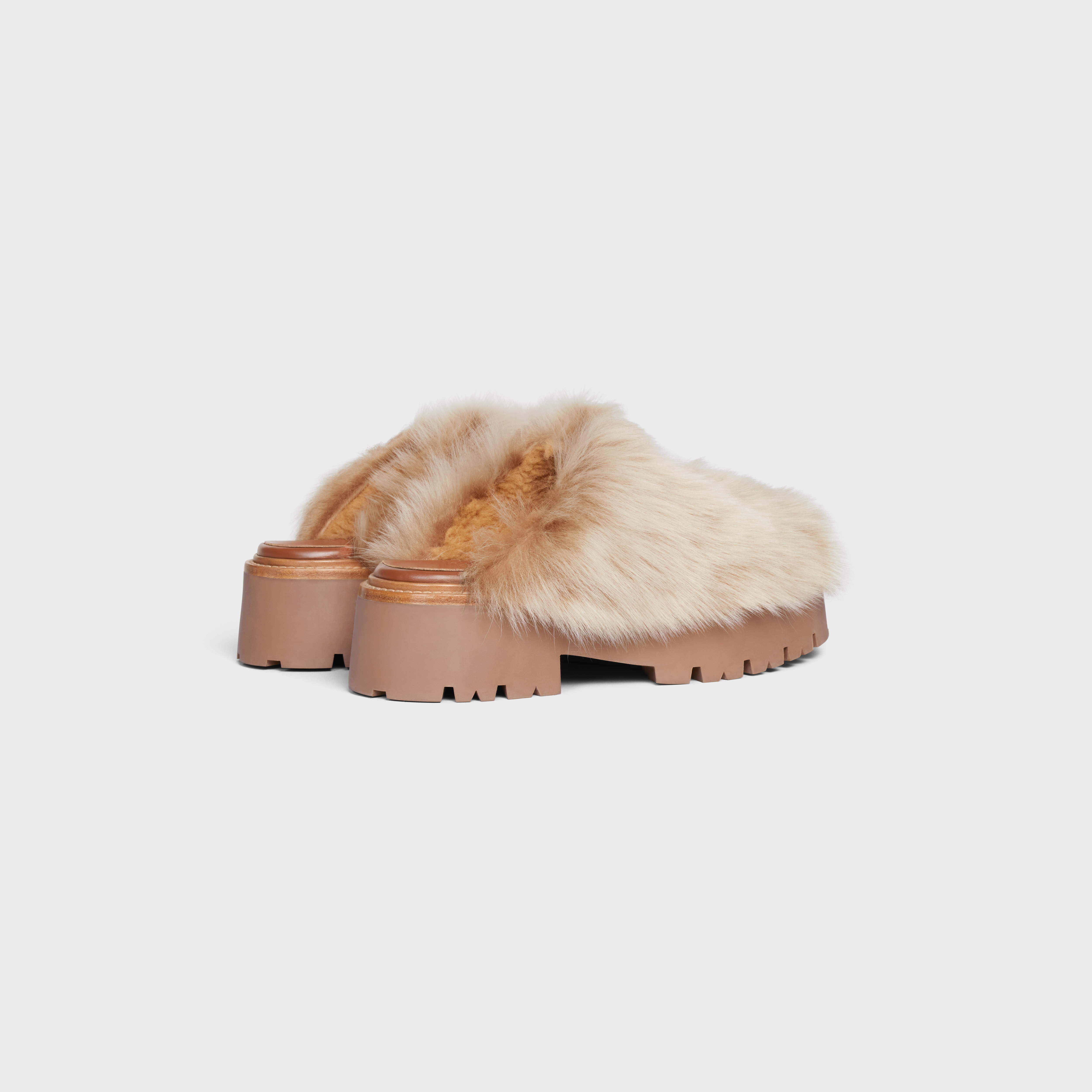 Celine Bulky closed mule in Lambfur - 3
