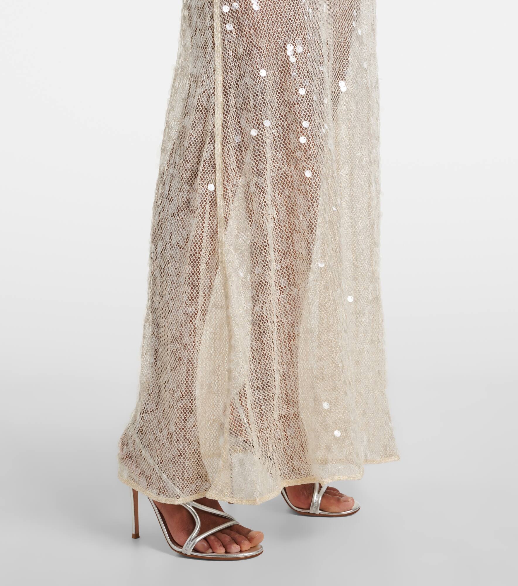 Sequined open-back gown - 6