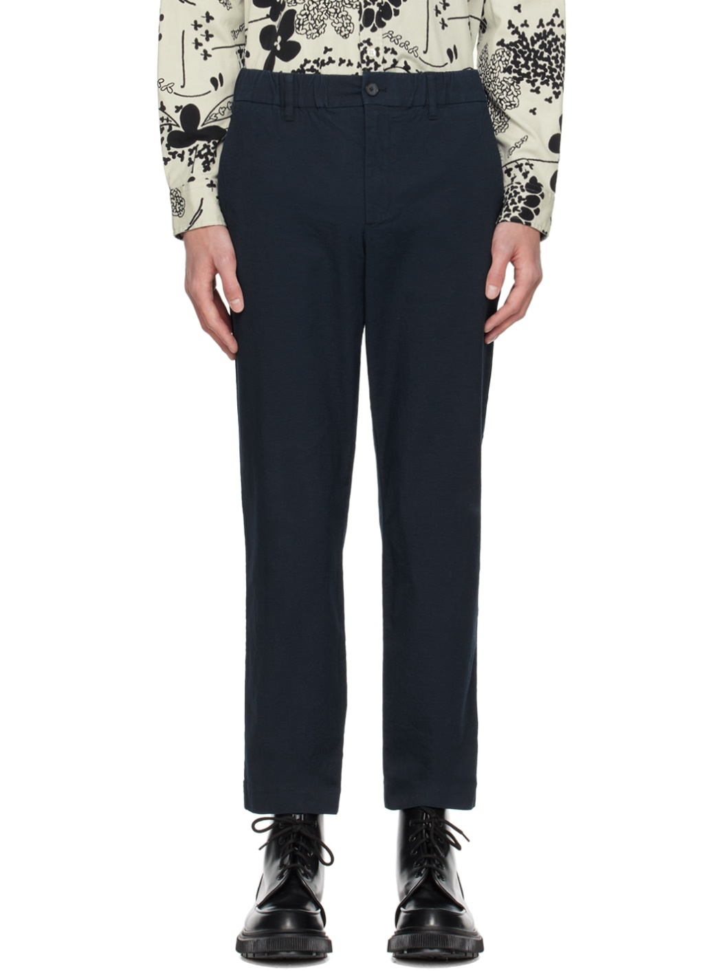 Navy Theodor 1447 Trousers - 1