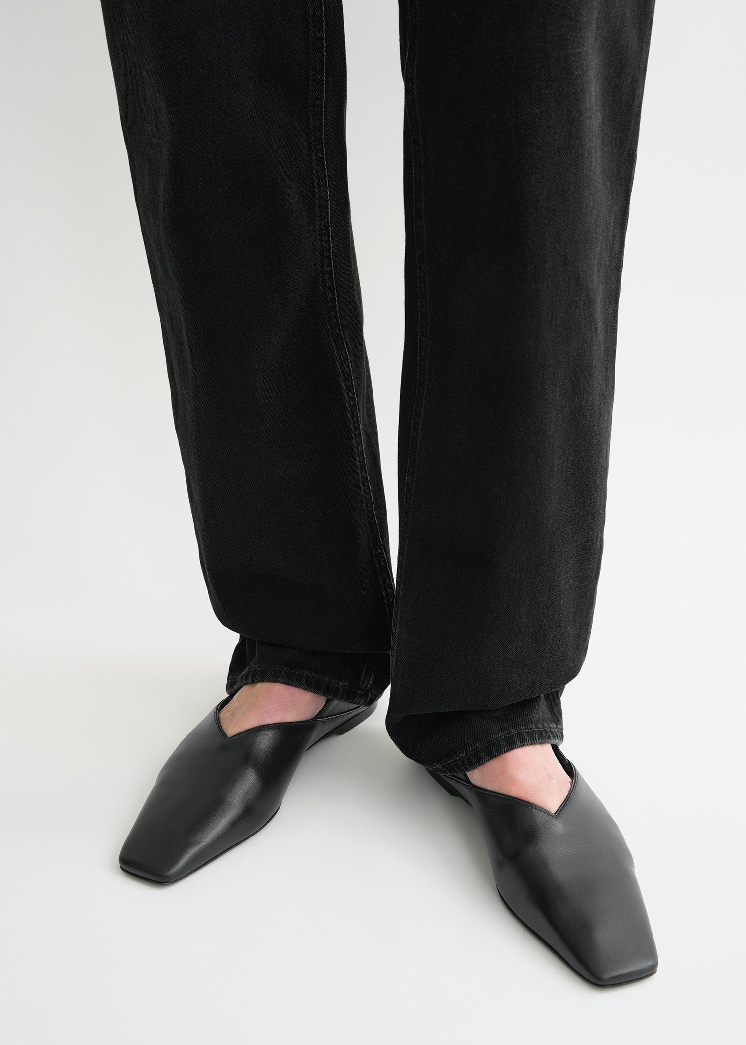 Classic cut denim full length faded black - 5