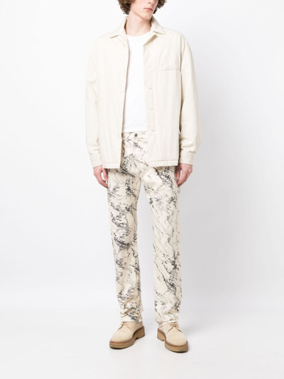 Paul Smith abstract-print straight-leg jeans outlook