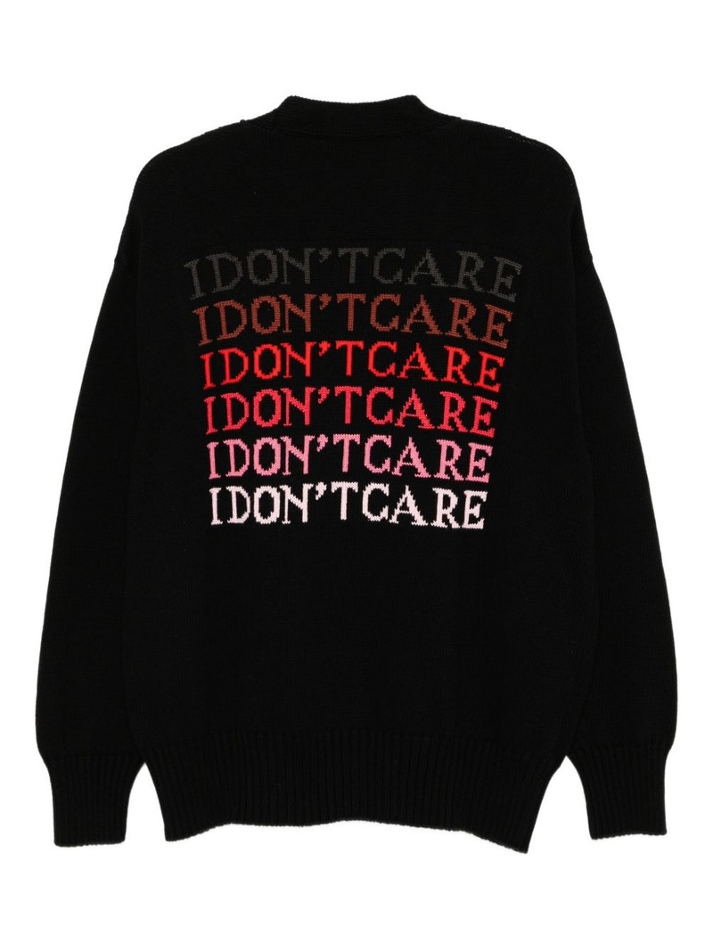 Joshua Sanders slogan-embroidered cardigan outlook