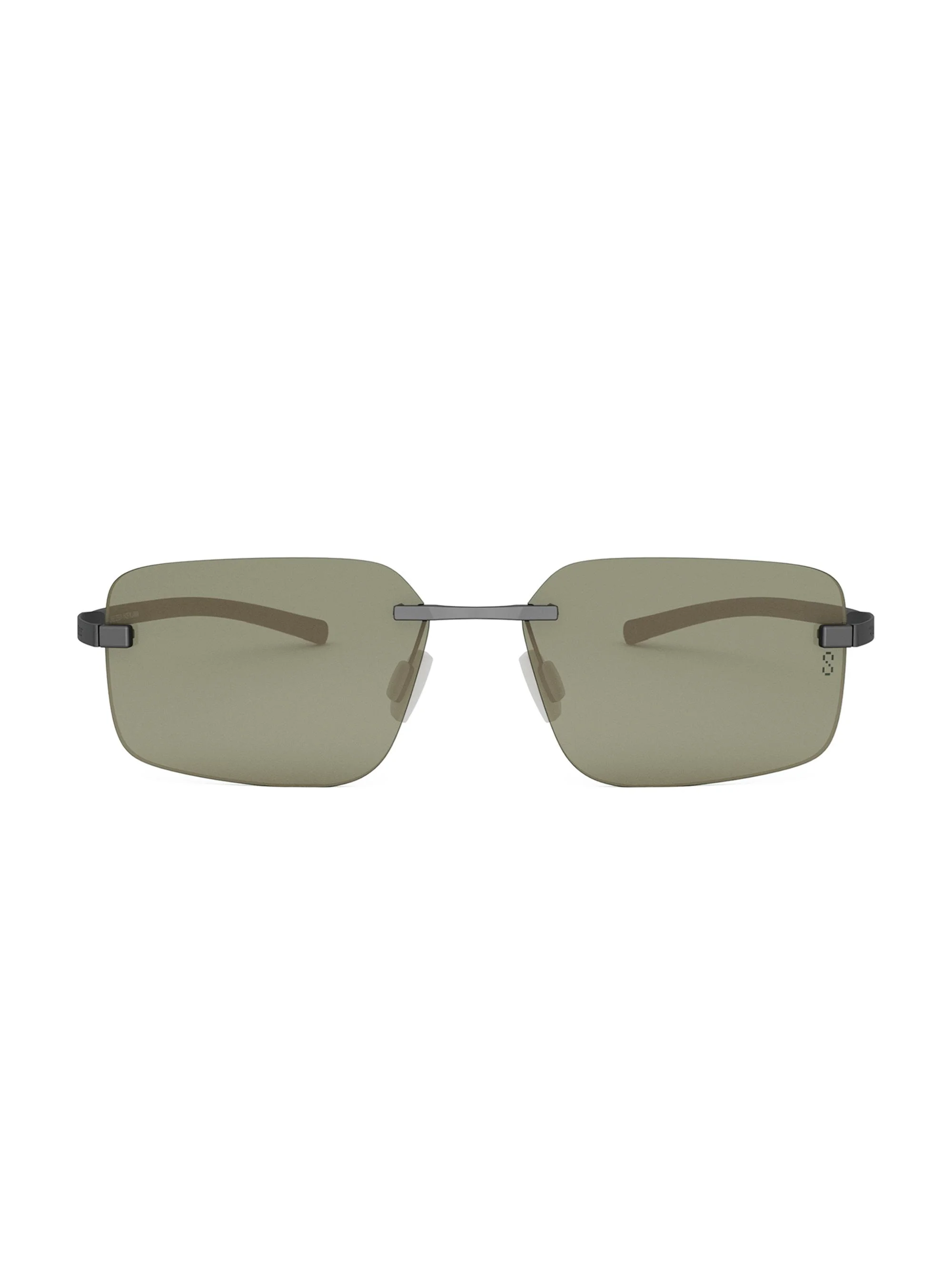 Men's Flex 58MM Geometric Sunglasses - Light Brown Matte Gunmetal - 1