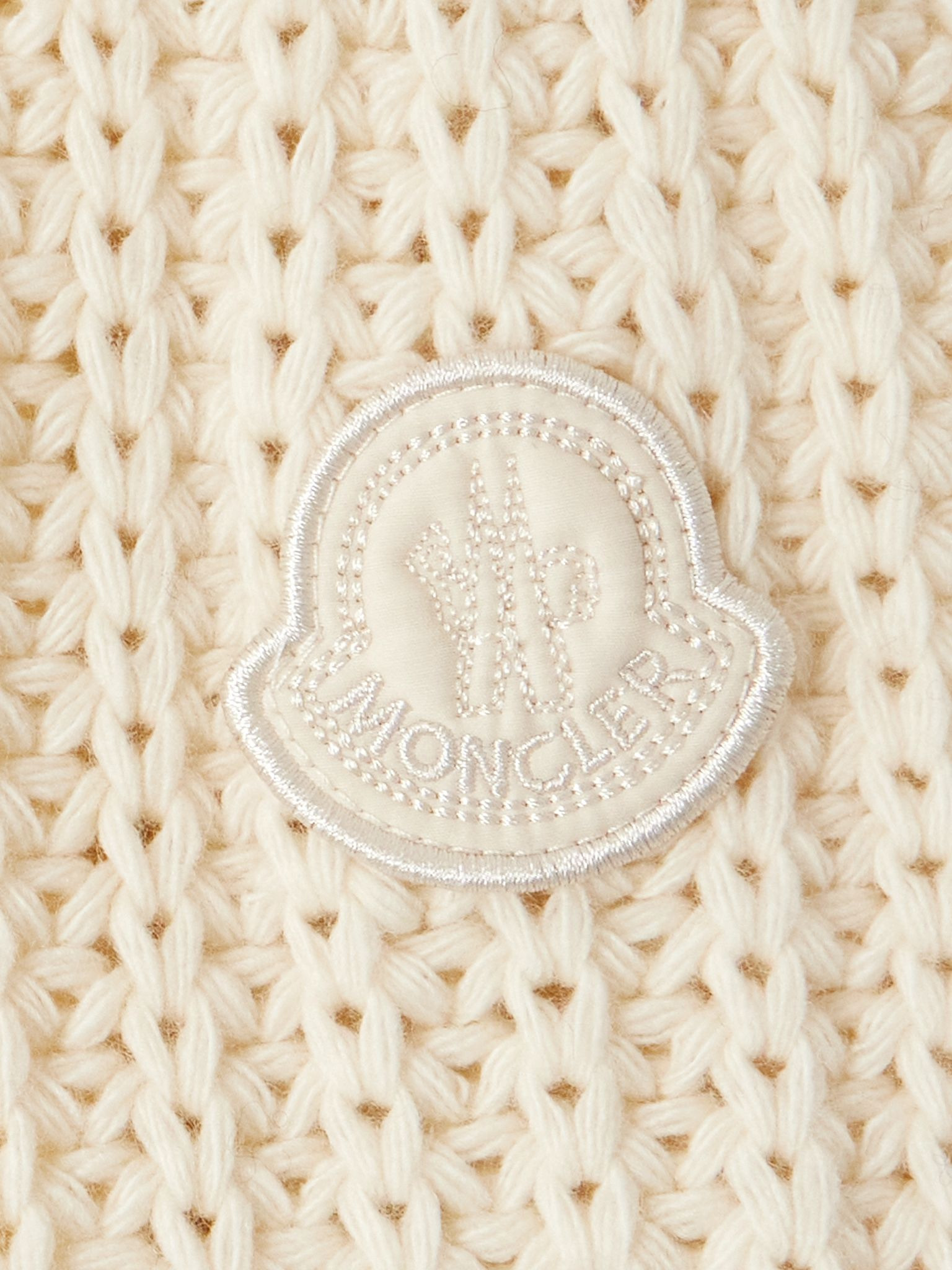 Appliquéd quilted shell-trimmed wool and cashmere-blend down cardigan Cream - 5