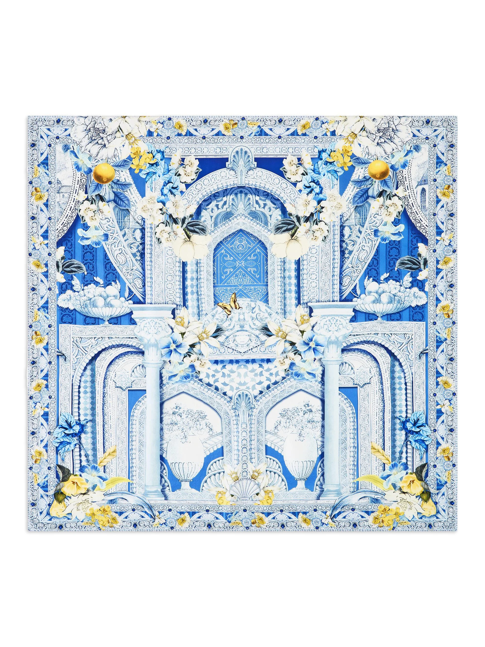Women's De Nada Grenada Crystalled Silk Scarf - De Nada Granada - 1