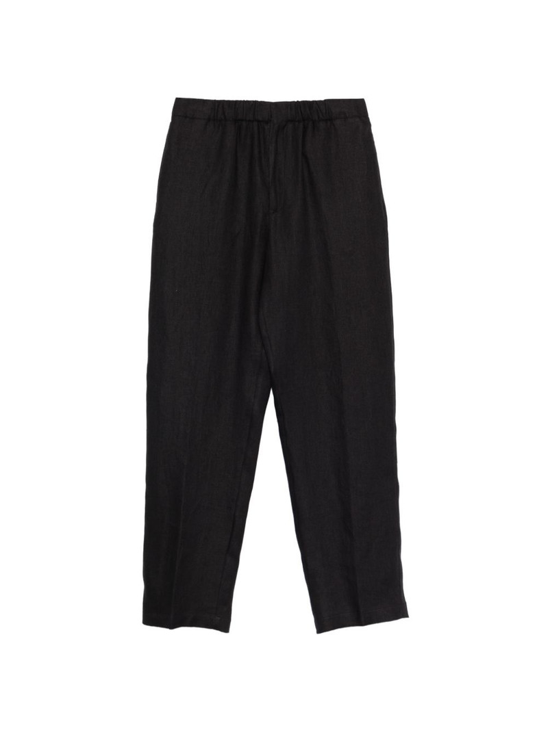elastic-waistband trousers 1
