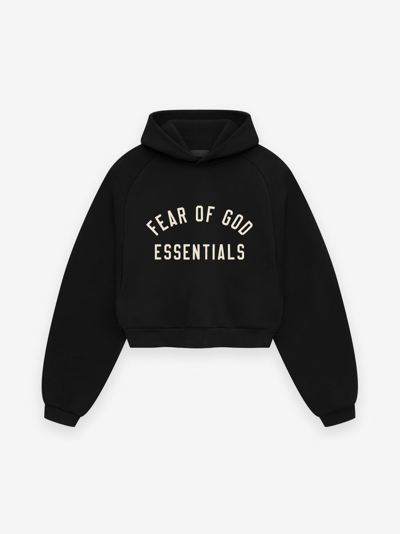 여성 Fleece Cropped 까마귀 - 1