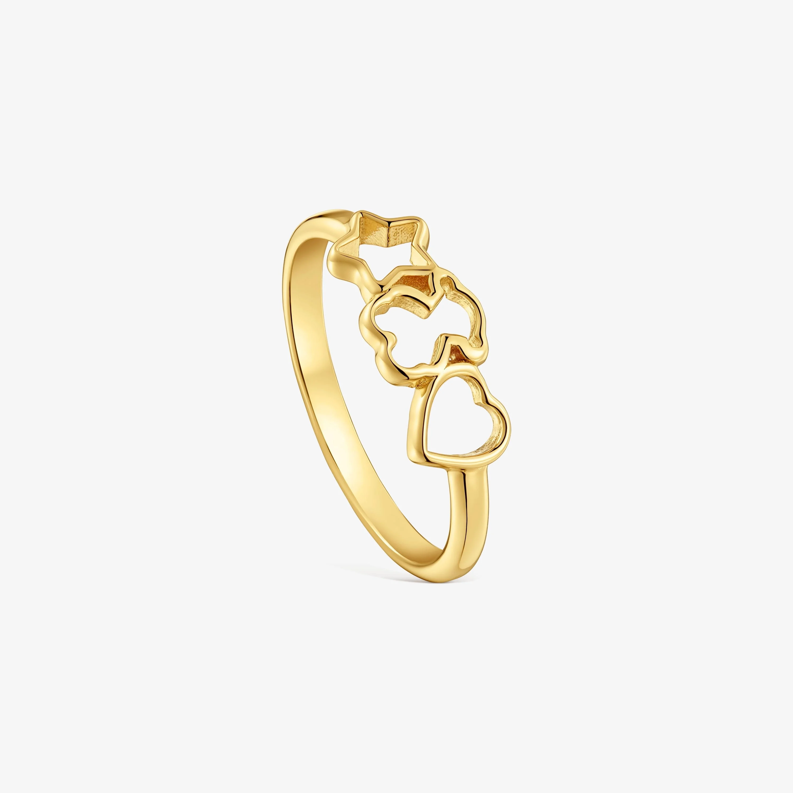 Silver Ring and motifs with 18K gold vermeil TOUS Motifs - 1