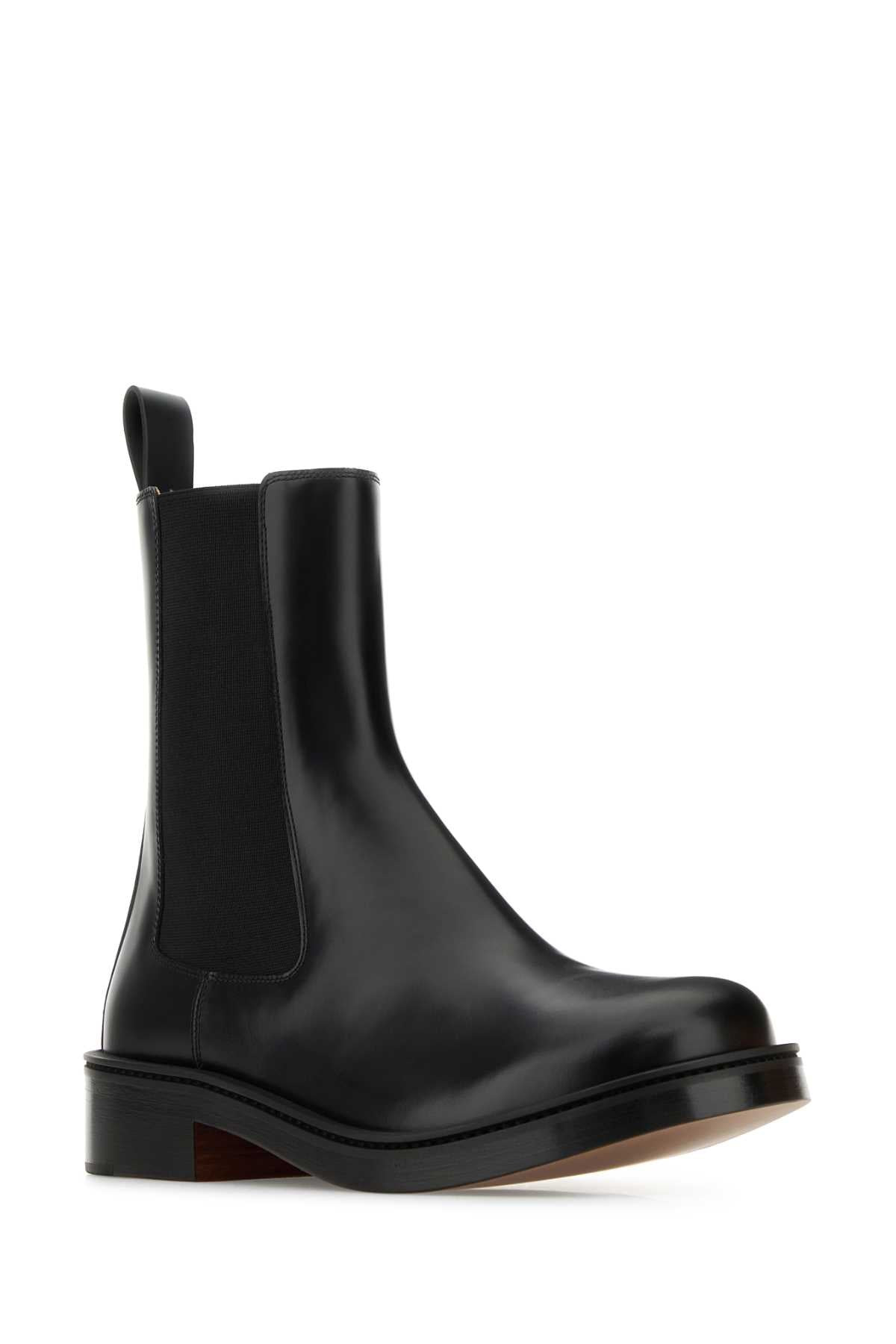 Alexander Mcqueen Men Black Leather Ankle Boots - 2