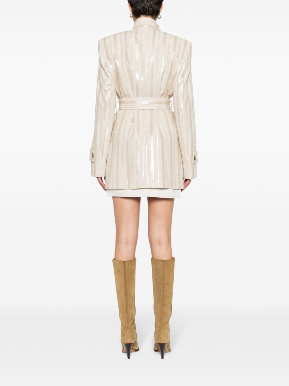 Stockholm sequin striped coat - 4